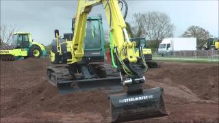 Yanmar excavator working with special attachment  Plantworx [upl. by Elmajian]