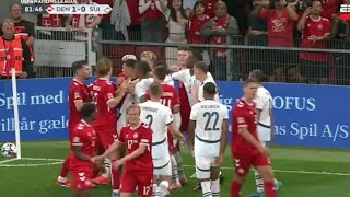 Granit Xhaka Red Card😥 Denmark vs Switzerland 20 All Goals ResultsHighlights [upl. by Cirillo]