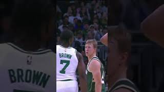 Giannis Antetokounmpo TROLLS Jaylen Brown Handshake [upl. by Arleen]