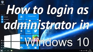 How to unlock and login as the built in administrator in windows 10 [upl. by Croom901]