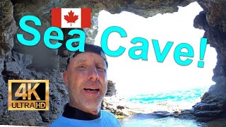 Exploring a Hidden Sea Cave in Bruce Peninsula National Park Florida boy gets wet in Canada [upl. by Rodina416]