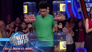 Giant Baby Rattle  Minute To Win It  Last Tandem Standing [upl. by Bollay]