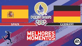 Espanha x Alemanha MELHORES MOMENTOS 09082024  Futebol Feminino  JOGOS OLIMPICOS PARIS 2024 [upl. by Jacoba389]