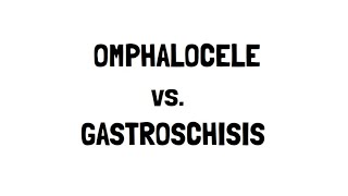 Omphalocele and Gastroschisis [upl. by Sivet]