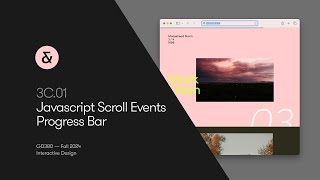 3C02 — JavaScript Scroll Events — Progress Bar [upl. by Nylteak]