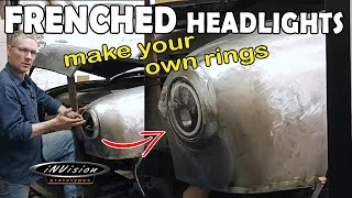 HOW TO French Headlights Using Handmade Rings  Ep22  1951 FORD  INFINITI G35XS Sport [upl. by Thilda]