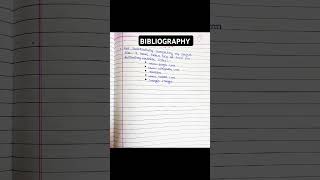 BIBLIOGRAPHY  How To Write ✍️ Bibliography In English  Bibliography For Project File [upl. by Trauts383]