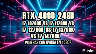 i7 10700K VS i7 11700K VS i7 12700K VS i7 13700K VS i7 14700K Pruebas Con Nvidia En 1080p [upl. by Leinahtan]