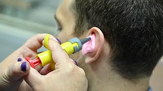 Getting My Ears Molded For Custom Headphones  Ear Sounds Ear Wax amp Satisfying Video Loop ASMR [upl. by Ahsuoj]