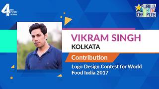 Meet MyGov Champion Vikram Singh participant of logo design contest for World Food India 2017 [upl. by Mainis]