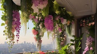 Home Balcony Hanging Plants Picture Designs With Pots Beautiful View Garden Design Vlogs [upl. by Trish]