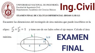 EXAMEN FINAL IngCivil UNI CALCULO DIFERENCIAL [upl. by Kerrison]