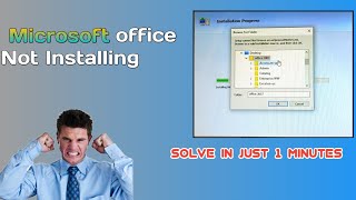 Microsoft office  Ms office 2007 not installing  Ms office error browse for folder [upl. by Ecile]