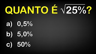 😱 67 ERRAM CONSEGUE RESOLVER ESSE PROBLEMA DE RAIZ QUADRADA DE PORCENTAGEM❓ Prof Flávio Moita [upl. by Eveleen]