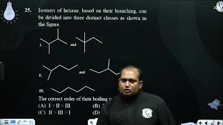 Isomers of hexane based on their branching can be divided into three distinct classes as shown [upl. by Phelan]