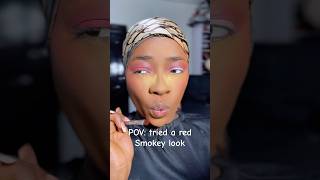 Easy red Smokey eye makeup tutorial redsmokeyeye smokeyeye makeuptutorial [upl. by Ahcila]