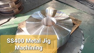 SS400 Metal Jig Machining Vertical Lathe Turning [upl. by Clapper]