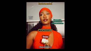 Tems  Wickedest  Freebeat Open Verse Instrumental Beat  Hook Afrobeat trending beats foryou [upl. by Heilner]