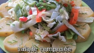 Recette diététique  salade composée avec patates douces [upl. by Cardwell]