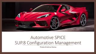 ASPICE SUP 8 Configuration Management [upl. by Teiv]