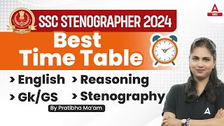 SSC Stenographer 2024  English Reasoning GKGS  Best Time Table By Pratibha Mam [upl. by Demetria]