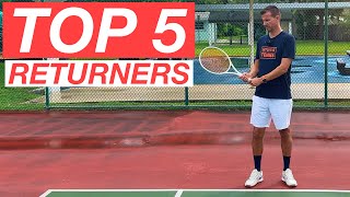 Top 5 Greatest Returners of Serve in Tennis History [upl. by Resaec]