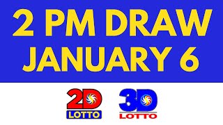 Lotto Result January 6 2024 2pm Swertres Ez2 PCSO [upl. by Yngad]