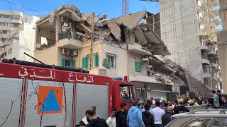 Israel strikes central Beirut killing one and injuring 3 others [upl. by Anahcar147]