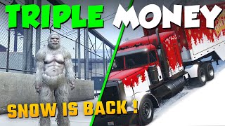 GTA 5 Triple Money This Week  GTA ONLINE WEEKLY UPDATE CHRISTMAS EVENTS SNOW DOUBLE RP amp CASH [upl. by Ahsenid]