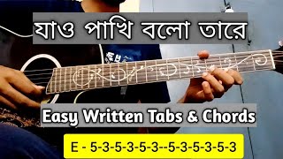 Jao Pakhi Bolo Tare Guitar lesson l Monpura [upl. by Takashi]