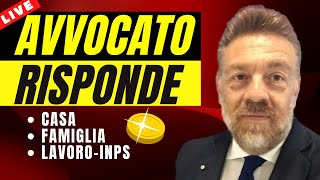 🔴 AVVOCATO RISPONDE ONLINE FAI LA TUA DOMANDA IN CHAT CASA FAMIGLIA LAVORO INPS [upl. by Annert]