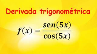 Derivada de seno sobre coseno [upl. by Nelhsa]