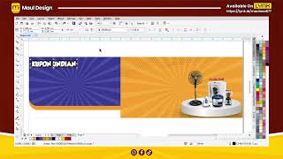 DESAIN KUPON CORELDRAW [upl. by Ailahs]