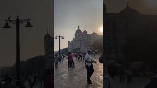 Taj hotel sunset tajhotelmumbai gatewayofindia oberoi music mumbai india touristplace [upl. by Ahsikyt]