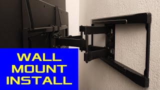 Onn Full Motion TV Wall Mount Installation  50quot86quot size TVs [upl. by Therine806]