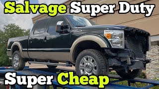 I Bought a TOTALED Ford F250 at Salvage Auction and Rebuilt Most of it in a Few Hours [upl. by Notsirt658]