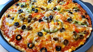 Italian pizza At home የፒዛ አዘገጃጀት [upl. by Liagibba]