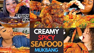 🍤😋👌Creamy Spicy Seafood Mukbang A Seafood BOIL with a Kick  MUKBANG COMPILATION🌶️🦐🦀 [upl. by Pravit147]