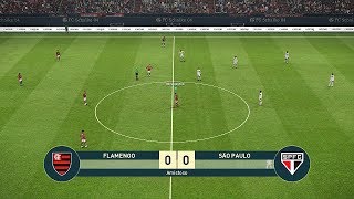 PES 2019  FLAMENGO vs SÃO PAULO  TESTANDO A DEMO Primeiras Impressões [upl. by Halona]