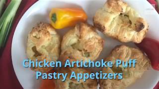 Chicken Artichoke Puff Pastry Appetizers [upl. by Marvella]