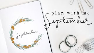 Plan With Me September 2020  Bullet Journal Monthly Setup [upl. by Wrench]