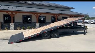 Lamar 102x24 Bumper Pull Power Tilt Deckover Trailer 14000 GVW FA022427 [upl. by Atiugal799]