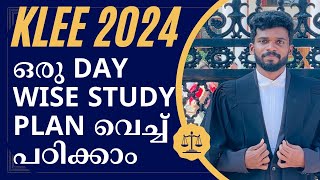 കേരള ലോ എൻട്രൻസ് 2024  Day Wise Study Plan  klee 2024  Kerala Law Entrance 2024 [upl. by Paschasia]