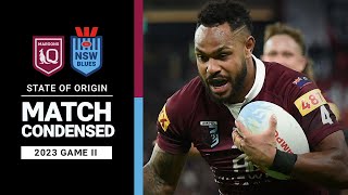 State of Origin II 2023  Queensland Maroons v NSW Blues  Match Condensed  NRL [upl. by Alisia]