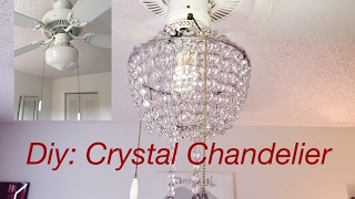 Diy Real Crystal Chandelier 💎 [upl. by Llerret]