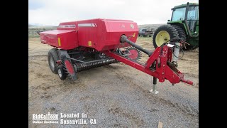 2017 Massey Ferguson Hesston 1844N 3 String Baler [upl. by Alessandra]