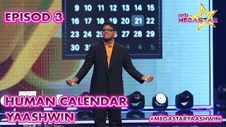 Human Calculator Jadi Calendar Cuba Teka Bila Zizan Kahwin  Yaashwin SarawananCeria Megastar 2020 [upl. by Diskin]