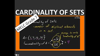 Cardinality of Sets  Tagalog Math  Mathematics  Sets [upl. by Enaz]