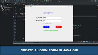 Java GUI Tutorial 40  Making A Login Form In Java GUI Swing [upl. by Asilam676]