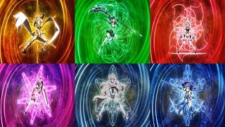 Senki Zesshou Symphogear XV  All Symphogear Transformations [upl. by Peyton343]